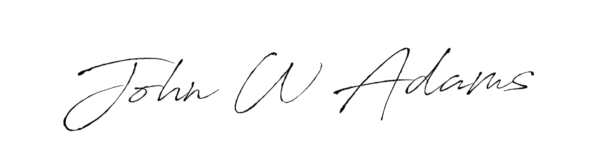 Design your own signature with our free online signature maker. With this signature software, you can create a handwritten (Antro_Vectra) signature for name John W Adams. John W Adams signature style 6 images and pictures png