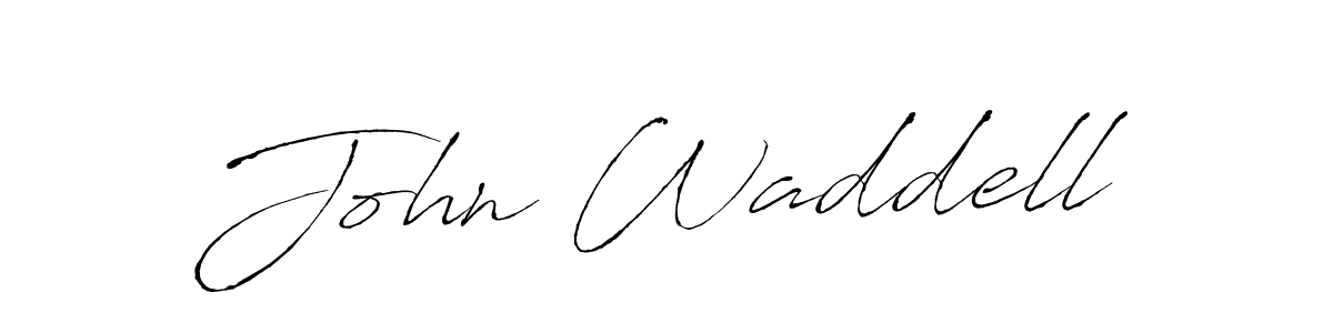 John Waddell stylish signature style. Best Handwritten Sign (Antro_Vectra) for my name. Handwritten Signature Collection Ideas for my name John Waddell. John Waddell signature style 6 images and pictures png
