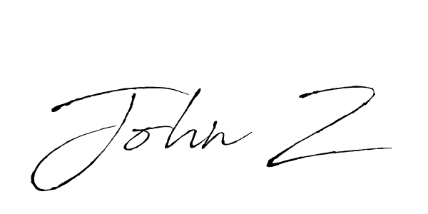 Create a beautiful signature design for name John Z. With this signature (Antro_Vectra) fonts, you can make a handwritten signature for free. John Z signature style 6 images and pictures png