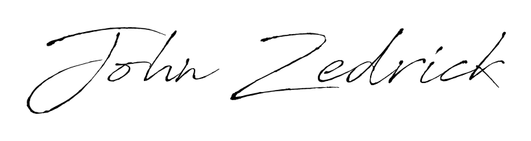 A modern signature idea for name John Zedrick using Antro_Vectra font. Clean strokes and elegant curves make it stand out instantly. John Zedrick signature style 6 images and pictures png