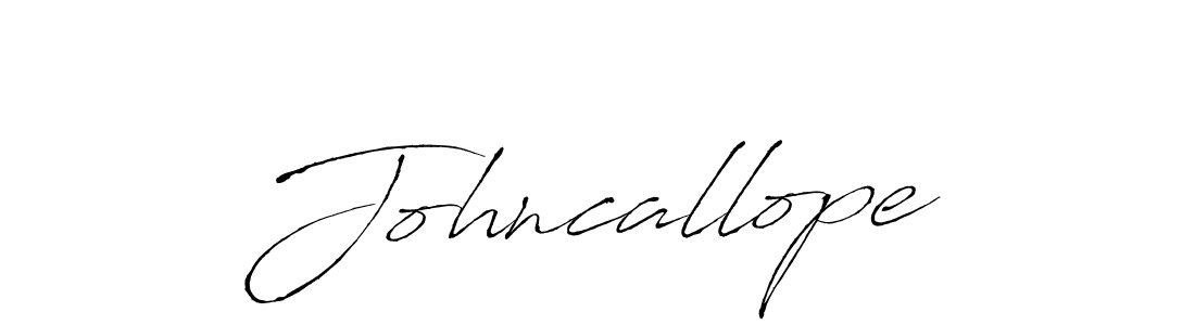 Make a beautiful signature design for name Johncallope. With this signature (Antro_Vectra) style, you can create a handwritten signature for free. Johncallope signature style 6 images and pictures png