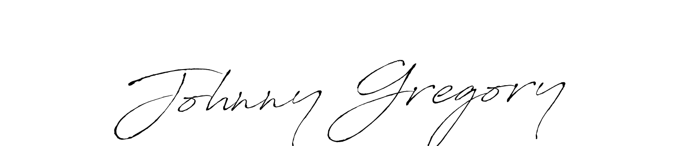 Design your own signature with our free online signature maker. With this signature software, you can create a handwritten (Antro_Vectra) signature for name Johnny Gregory. Johnny Gregory signature style 6 images and pictures png