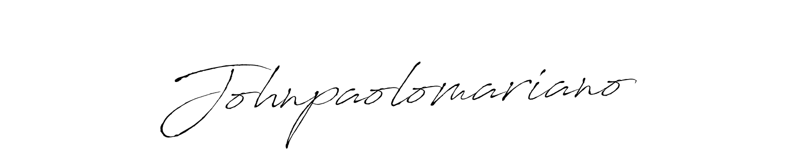 How to make Johnpaolomariano name signature. Use Antro_Vectra style for creating short signs online. This is the latest handwritten sign. Johnpaolomariano signature style 6 images and pictures png