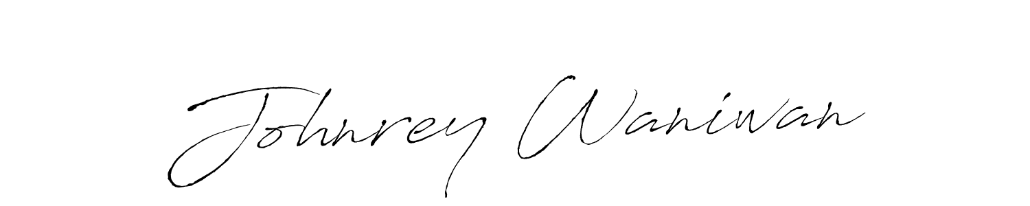 Johnrey Waniwan stylish signature style. Best Handwritten Sign (Antro_Vectra) for my name. Handwritten Signature Collection Ideas for my name Johnrey Waniwan. Johnrey Waniwan signature style 6 images and pictures png
