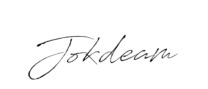 How to make Jokdeam signature? Antro_Vectra is a professional autograph style. Create handwritten signature for Jokdeam name. Jokdeam signature style 6 images and pictures png