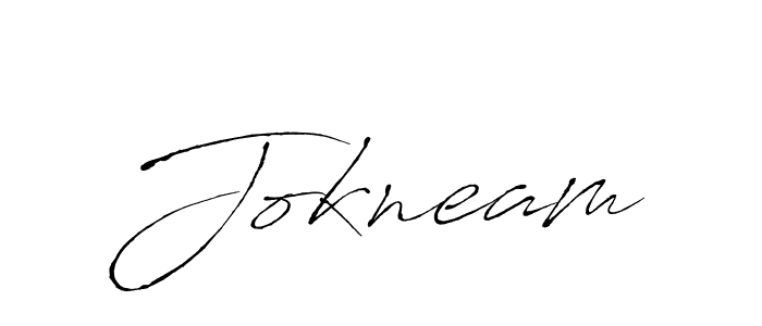 Jokneam stylish signature style. Best Handwritten Sign (Antro_Vectra) for my name. Handwritten Signature Collection Ideas for my name Jokneam. Jokneam signature style 6 images and pictures png