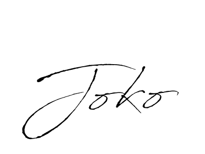 Joko stylish signature style. Best Handwritten Sign (Antro_Vectra) for my name. Handwritten Signature Collection Ideas for my name Joko. Joko signature style 6 images and pictures png
