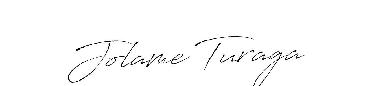 Make a beautiful signature design for name Jolame Turaga. With this signature (Antro_Vectra) style, you can create a handwritten signature for free. Jolame Turaga signature style 6 images and pictures png