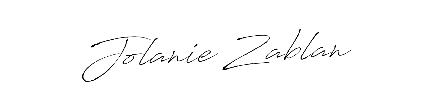 Use a signature maker to create a handwritten signature online. With this signature software, you can design (Antro_Vectra) your own signature for name Jolanie Zablan. Jolanie Zablan signature style 6 images and pictures png