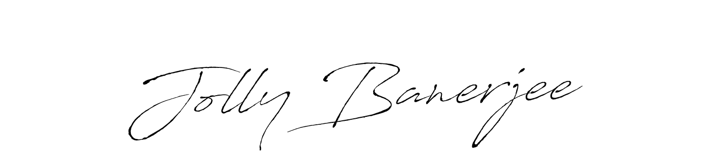 Design your own signature with our free online signature maker. With this signature software, you can create a handwritten (Antro_Vectra) signature for name Jolly Banerjee. Jolly Banerjee signature style 6 images and pictures png