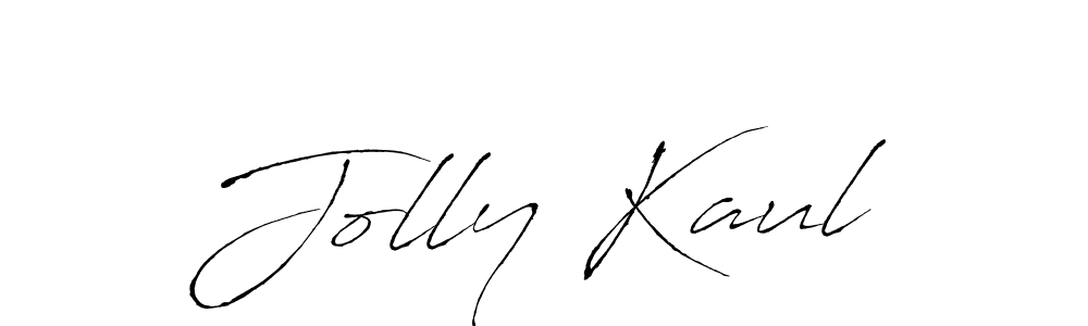 Make a beautiful signature design for name Jolly Kaul. With this signature (Antro_Vectra) style, you can create a handwritten signature for free. Jolly Kaul signature style 6 images and pictures png