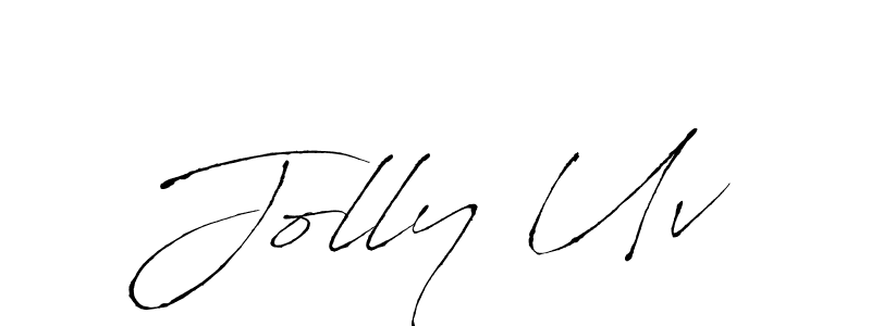 Also we have Jolly Uv name is the best signature style. Create professional handwritten signature collection using Antro_Vectra autograph style. Jolly Uv signature style 6 images and pictures png