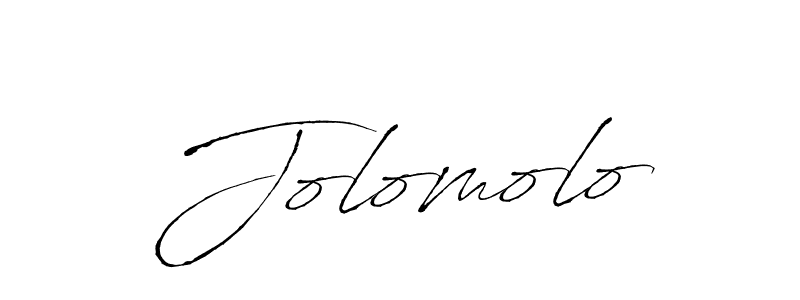 Make a beautiful signature design for name Jolomolo. With this signature (Antro_Vectra) style, you can create a handwritten signature for free. Jolomolo signature style 6 images and pictures png