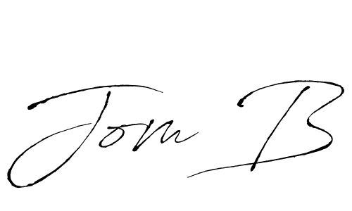 Design your own signature with our free online signature maker. With this signature software, you can create a handwritten (Antro_Vectra) signature for name Jom B. Jom B signature style 6 images and pictures png