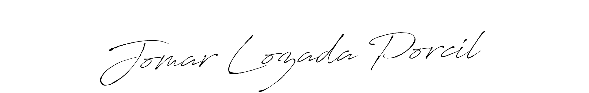 Also we have Jomar Lozada Porcil name is the best signature style. Create professional handwritten signature collection using Antro_Vectra autograph style. Jomar Lozada Porcil signature style 6 images and pictures png