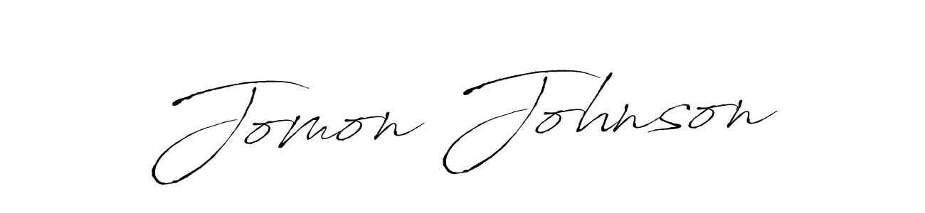 The best way (Antro_Vectra) to make a short signature is to pick only two or three words in your name. The name Jomon Johnson include a total of six letters. For converting this name. Jomon Johnson signature style 6 images and pictures png