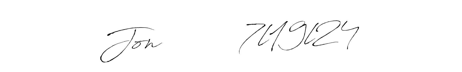 Jon         7l19l24 stylish signature style. Best Handwritten Sign (Antro_Vectra) for my name. Handwritten Signature Collection Ideas for my name Jon         7l19l24. Jon         7l19l24 signature style 6 images and pictures png