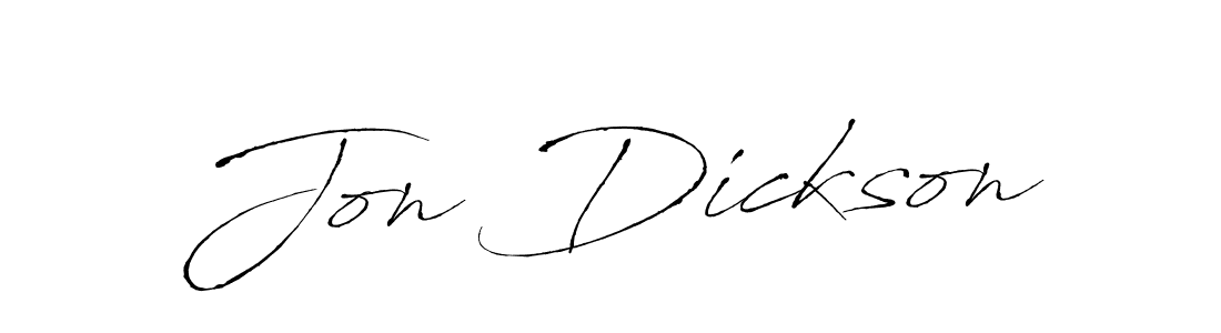 Jon Dickson stylish signature style. Best Handwritten Sign (Antro_Vectra) for my name. Handwritten Signature Collection Ideas for my name Jon Dickson. Jon Dickson signature style 6 images and pictures png