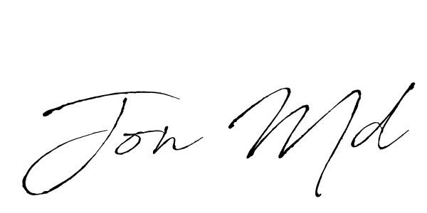 Jon Md stylish signature style. Best Handwritten Sign (Antro_Vectra) for my name. Handwritten Signature Collection Ideas for my name Jon Md. Jon Md signature style 6 images and pictures png