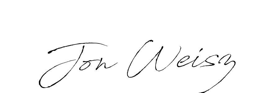 How to make Jon Weisz name signature. Use Antro_Vectra style for creating short signs online. This is the latest handwritten sign. Jon Weisz signature style 6 images and pictures png