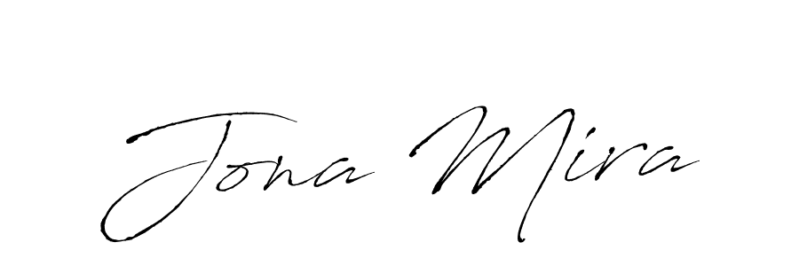 Make a beautiful signature design for name Jona Mira. With this signature (Antro_Vectra) style, you can create a handwritten signature for free. Jona Mira signature style 6 images and pictures png