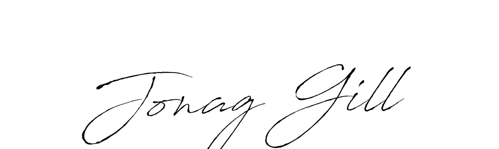 Make a beautiful signature design for name Jonag Gill. With this signature (Antro_Vectra) style, you can create a handwritten signature for free. Jonag Gill signature style 6 images and pictures png