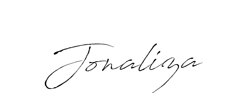 Design your own signature with our free online signature maker. With this signature software, you can create a handwritten (Antro_Vectra) signature for name Jonaliza. Jonaliza signature style 6 images and pictures png