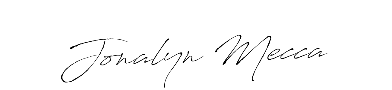 Jonalyn Mecca stylish signature style. Best Handwritten Sign (Antro_Vectra) for my name. Handwritten Signature Collection Ideas for my name Jonalyn Mecca. Jonalyn Mecca signature style 6 images and pictures png