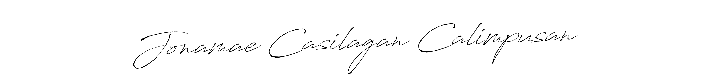 How to make Jonamae Casilagan Calimpusan name signature. Use Antro_Vectra style for creating short signs online. This is the latest handwritten sign. Jonamae Casilagan Calimpusan signature style 6 images and pictures png