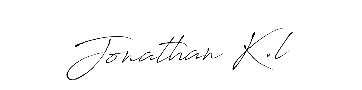 You should practise on your own different ways (Antro_Vectra) to write your name (Jonathan K.l) in signature. don't let someone else do it for you. Jonathan K.l signature style 6 images and pictures png