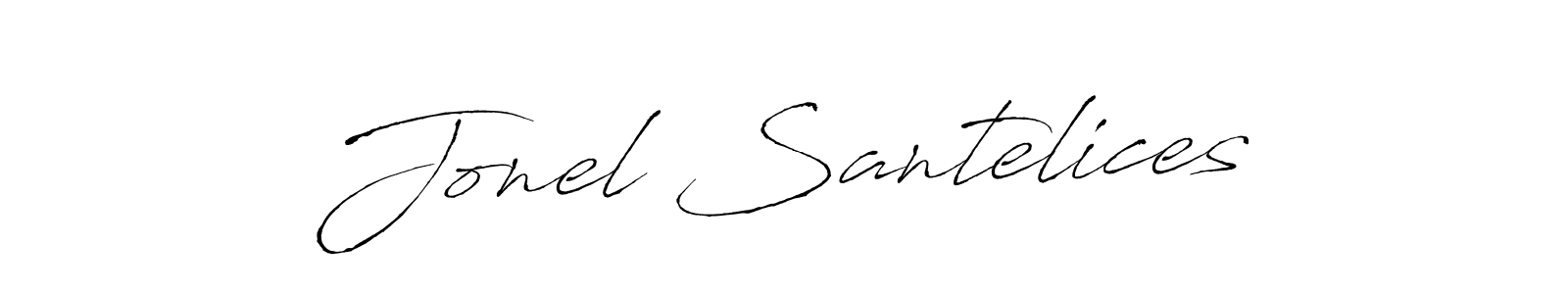 Make a beautiful signature design for name Jonel Santelices. With this signature (Antro_Vectra) style, you can create a handwritten signature for free. Jonel Santelices signature style 6 images and pictures png