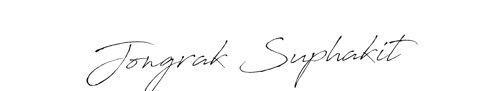 How to make Jongrak Suphakit name signature. Use Antro_Vectra style for creating short signs online. This is the latest handwritten sign. Jongrak Suphakit signature style 6 images and pictures png