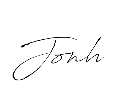 Jonh stylish signature style. Best Handwritten Sign (Antro_Vectra) for my name. Handwritten Signature Collection Ideas for my name Jonh. Jonh signature style 6 images and pictures png