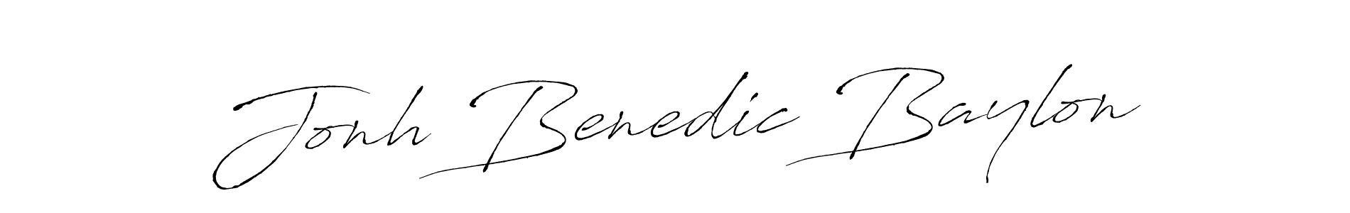 Antro_Vectra is a professional signature style that is perfect for those who want to add a touch of class to their signature. It is also a great choice for those who want to make their signature more unique. Get Jonh Benedic Baylon name to fancy signature for free. Jonh Benedic Baylon signature style 6 images and pictures png