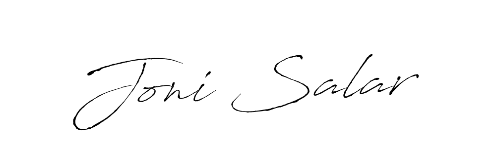 Joni Salar stylish signature style. Best Handwritten Sign (Antro_Vectra) for my name. Handwritten Signature Collection Ideas for my name Joni Salar. Joni Salar signature style 6 images and pictures png