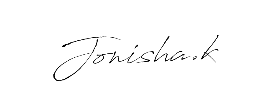 if you are searching for the best signature style for your name Jonisha.k. so please give up your signature search. here we have designed multiple signature styles  using Antro_Vectra. Jonisha.k signature style 6 images and pictures png