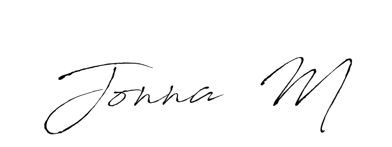 How to make Jonna  M name signature. Use Antro_Vectra style for creating short signs online. This is the latest handwritten sign. Jonna  M signature style 6 images and pictures png