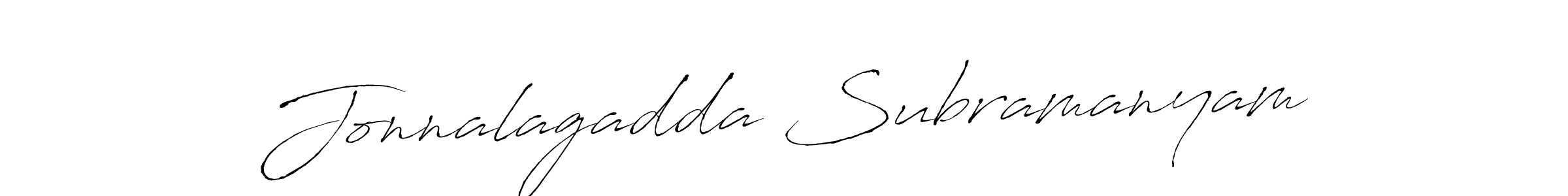 Use a signature maker to create a handwritten signature online. With this signature software, you can design (Antro_Vectra) your own signature for name Jonnalagadda Subramanyam. Jonnalagadda Subramanyam signature style 6 images and pictures png
