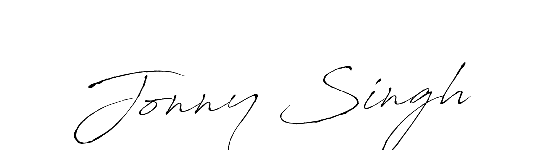 Jonny Singh stylish signature style. Best Handwritten Sign (Antro_Vectra) for my name. Handwritten Signature Collection Ideas for my name Jonny Singh. Jonny Singh signature style 6 images and pictures png