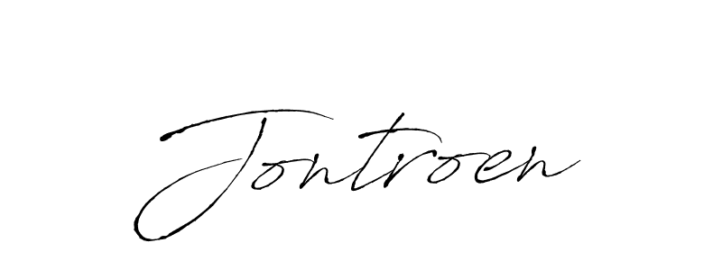 How to make Jontroen signature? Antro_Vectra is a professional autograph style. Create handwritten signature for Jontroen name. Jontroen signature style 6 images and pictures png