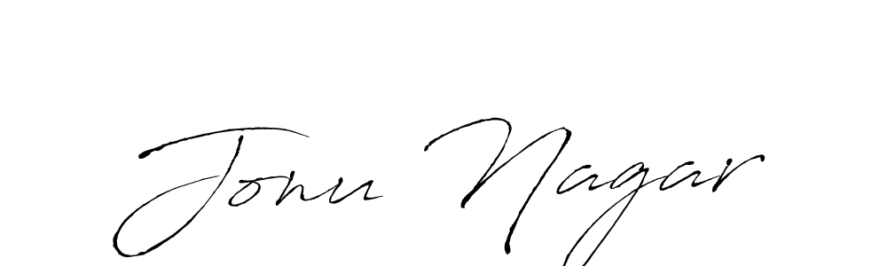 Design your own signature with our free online signature maker. With this signature software, you can create a handwritten (Antro_Vectra) signature for name Jonu Nagar. Jonu Nagar signature style 6 images and pictures png