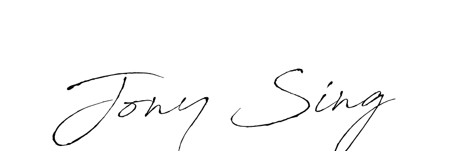 Jony Sing stylish signature style. Best Handwritten Sign (Antro_Vectra) for my name. Handwritten Signature Collection Ideas for my name Jony Sing. Jony Sing signature style 6 images and pictures png