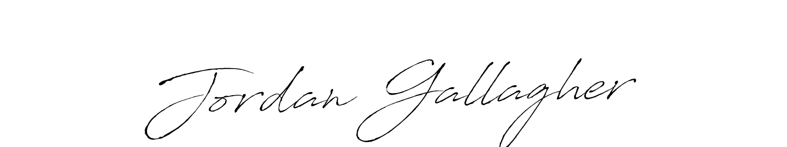 Make a beautiful signature design for name Jordan Gallagher. With this signature (Antro_Vectra) style, you can create a handwritten signature for free. Jordan Gallagher signature style 6 images and pictures png