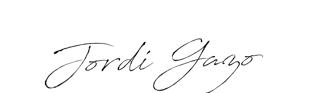 How to make Jordi Gazo name signature. Use Antro_Vectra style for creating short signs online. This is the latest handwritten sign. Jordi Gazo signature style 6 images and pictures png