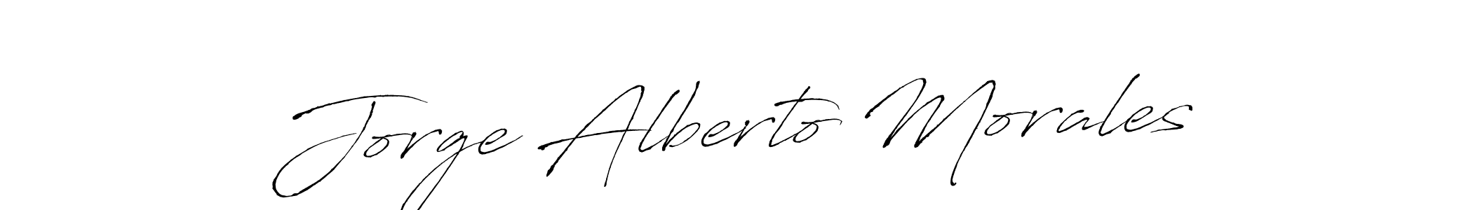 Make a beautiful signature design for name Jorge Alberto Morales. With this signature (Antro_Vectra) style, you can create a handwritten signature for free. Jorge Alberto Morales signature style 6 images and pictures png