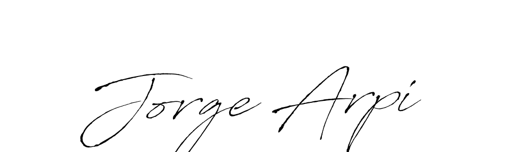 How to make Jorge Arpi name signature. Use Antro_Vectra style for creating short signs online. This is the latest handwritten sign. Jorge Arpi signature style 6 images and pictures png