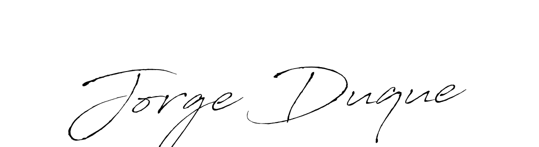 Use a signature maker to create a handwritten signature online. With this signature software, you can design (Antro_Vectra) your own signature for name Jorge Duque. Jorge Duque signature style 6 images and pictures png