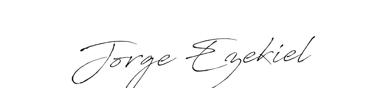 Design your own signature with our free online signature maker. With this signature software, you can create a handwritten (Antro_Vectra) signature for name Jorge Ezekiel. Jorge Ezekiel signature style 6 images and pictures png