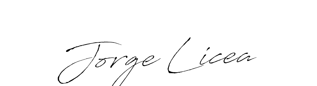 Make a beautiful signature design for name Jorge Licea. With this signature (Antro_Vectra) style, you can create a handwritten signature for free. Jorge Licea signature style 6 images and pictures png