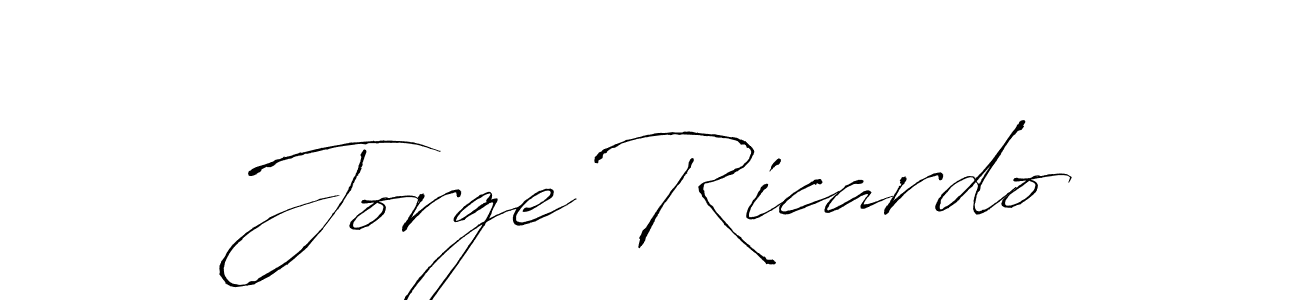 Design your own signature with our free online signature maker. With this signature software, you can create a handwritten (Antro_Vectra) signature for name Jorge Ricardo. Jorge Ricardo signature style 6 images and pictures png